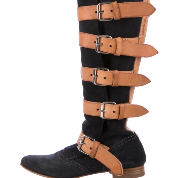 Vivienne Westwood Shoes - Vivian Westwood buckle up suede boots